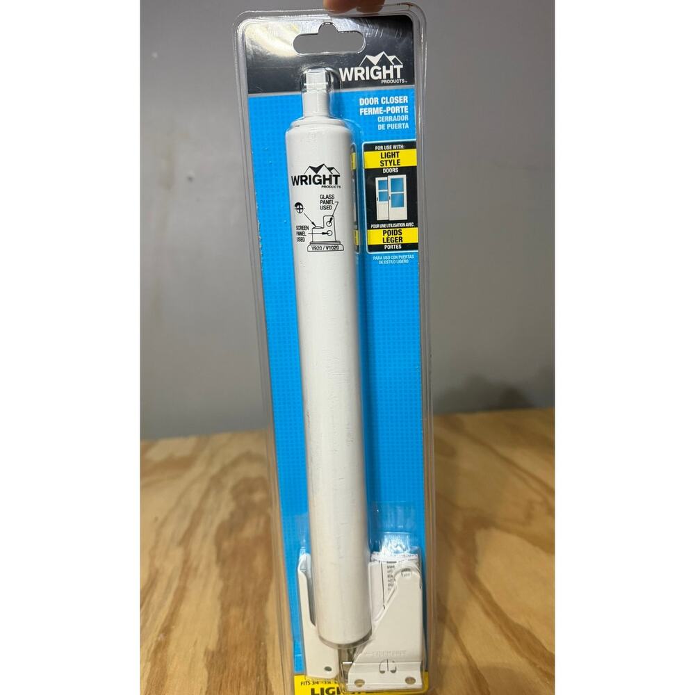 New Wright Storm and‎ Screen Door Closer V920WH White Finish